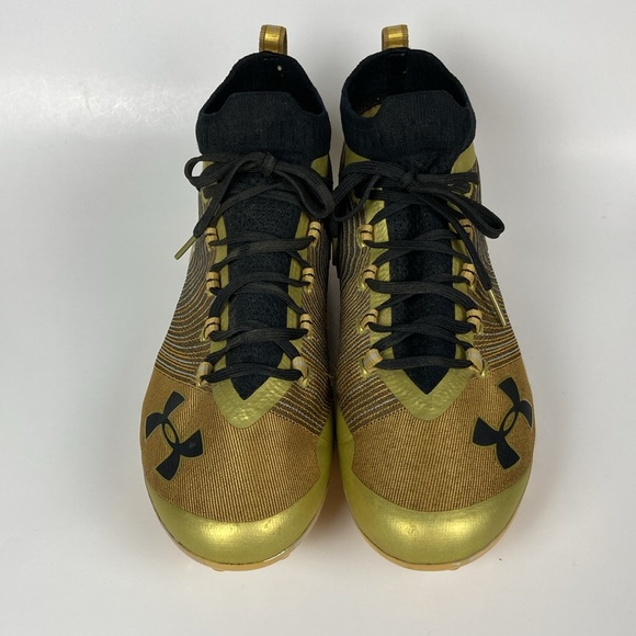Under Armour Men's Spotlight MC Gold Football Cleats, Size 12 - Picture 2 of 16